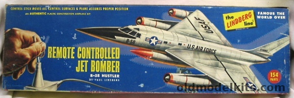 Lindberg 1/64 Remote Control Convair B-58 Hustler, 551-198 plastic model kit